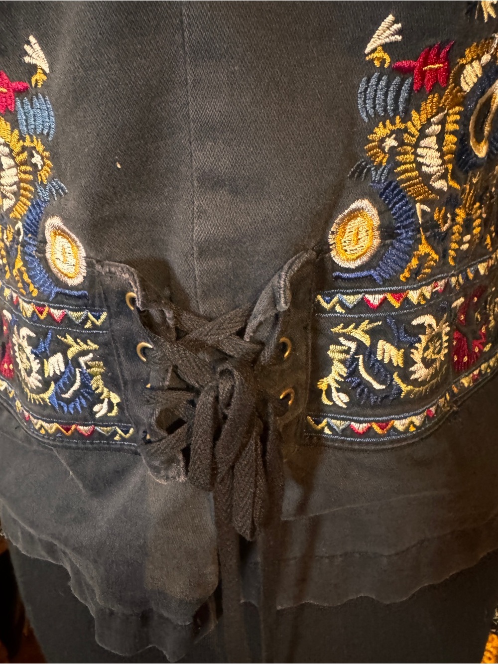 Embroidered Military-Style Jacket - black - Picture 6 of 13